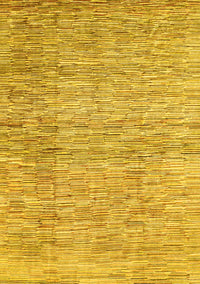 Abstract Yellow Contemporary Rug, con344yw