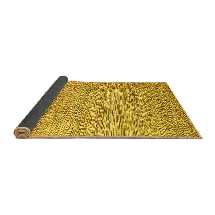 Sideview of Abstract Yellow Contemporary Rug, con344yw