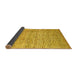 Sideview of Abstract Yellow Contemporary Rug, con344yw