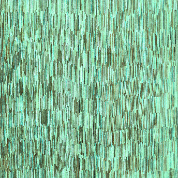 Square Machine Washable Abstract Turquoise Contemporary Area Rugs, wshcon344turq