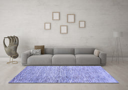 Machine Washable Abstract Blue Contemporary Rug in a Living Room, wshcon344blu