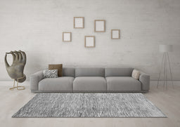 Machine Washable Abstract Gray Contemporary Rug in a Living Room,, wshcon344gry