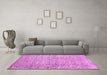 Machine Washable Abstract Purple Contemporary Area Rugs in a Living Room, wshcon344pur