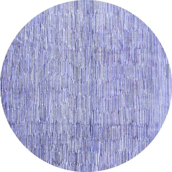 Round Abstract Blue Contemporary Rug, con344blu