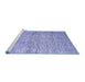 Sideview of Machine Washable Abstract Blue Contemporary Rug, wshcon344blu