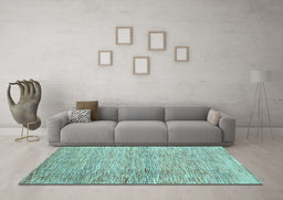 Machine Washable Abstract Light Blue Contemporary Rug in a Living Room, wshcon344lblu