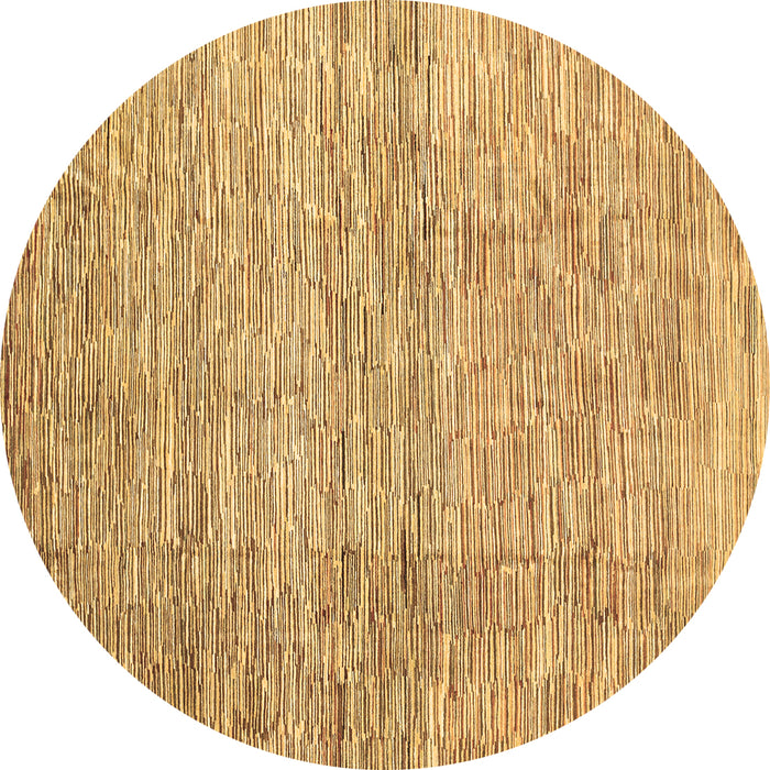 Round Abstract Brown Contemporary Rug, con344brn