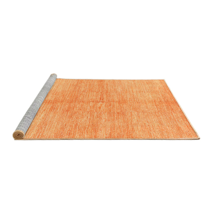Serging Thickness of Machine Washable Contemporary Orange Rug, wshcon345