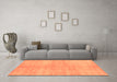 Machine Washable Abstract Orange Contemporary Area Rugs in a Living Room, wshcon345org