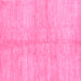 Square Machine Washable Abstract Pink Contemporary Rug, wshcon345pnk