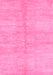 Machine Washable Abstract Pink Contemporary Rug, wshcon345pnk