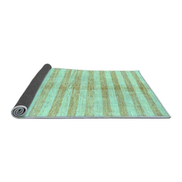 Sideview of Abstract Light Blue Contemporary Rug, con346lblu