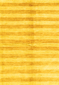 Abstract Yellow Contemporary Rug, con346yw