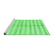 Sideview of Machine Washable Abstract Emerald Green Contemporary Area Rugs, wshcon346emgrn