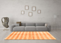 Machine Washable Abstract Orange Contemporary Rug, wshcon346org