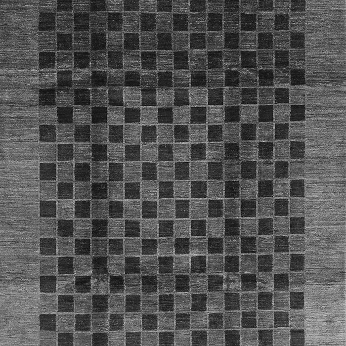 Serging Thickness of Machine Washable Abstract Gray Contemporary Rug, wshcon347gry