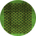 Machine Washable Abstract Green Contemporary Area Rugs, wshcon347grn