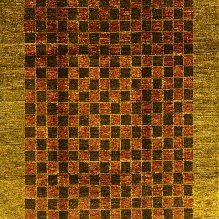 Abstract Yellow Contemporary Rug, con347yw
