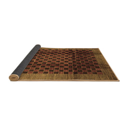 Sideview of Abstract Brown Contemporary Rug, con347brn