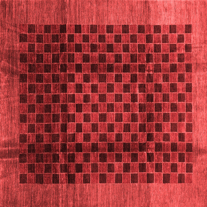 Machine Washable Abstract Red Contemporary Rug, wshcon347red