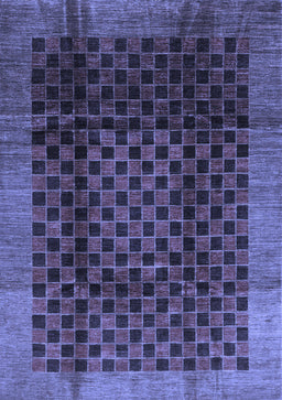 Abstract Blue Contemporary Rug, con347blu