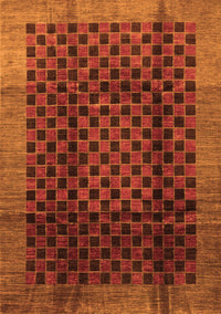 Abstract Orange Contemporary Rug, con347org