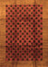 Abstract Orange Contemporary Rug, con347org