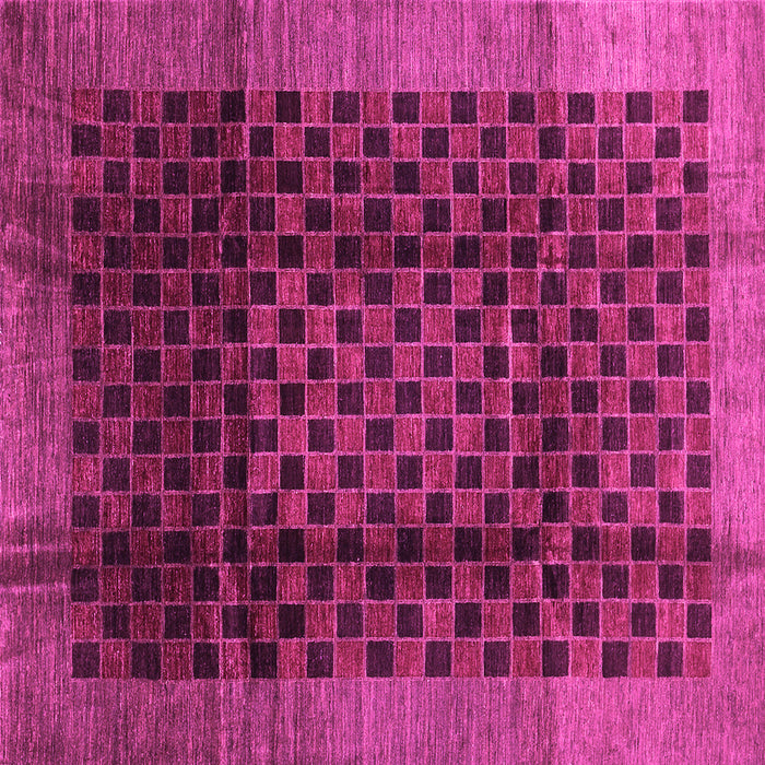 Square Machine Washable Abstract Pink Contemporary Rug, wshcon347pnk