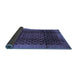 Sideview of Abstract Blue Contemporary Rug, con347blu