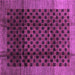 Square Machine Washable Abstract Purple Contemporary Area Rugs, wshcon347pur