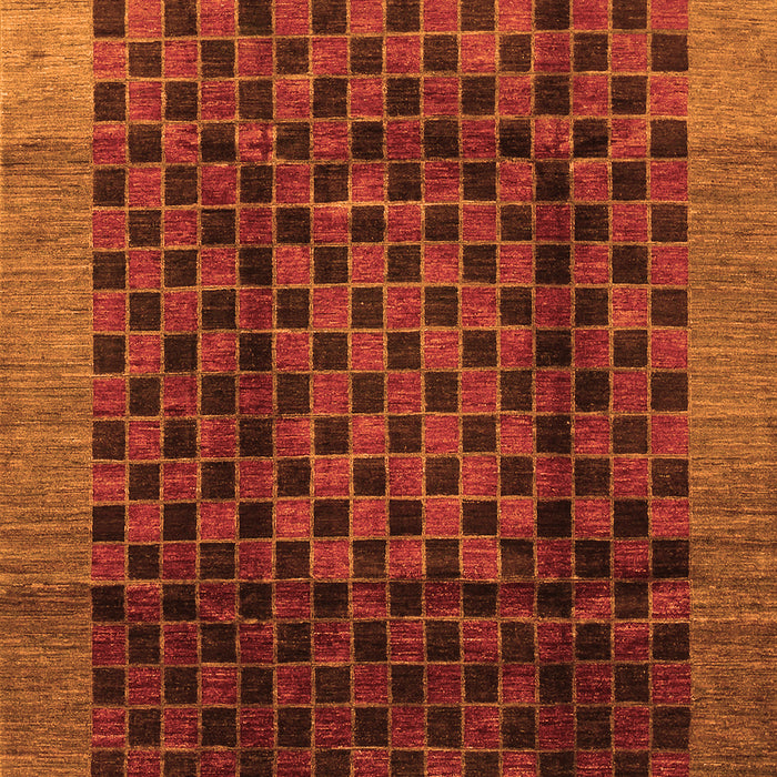 Serging Thickness of Machine Washable Abstract Orange Contemporary Area Rugs, wshcon347org