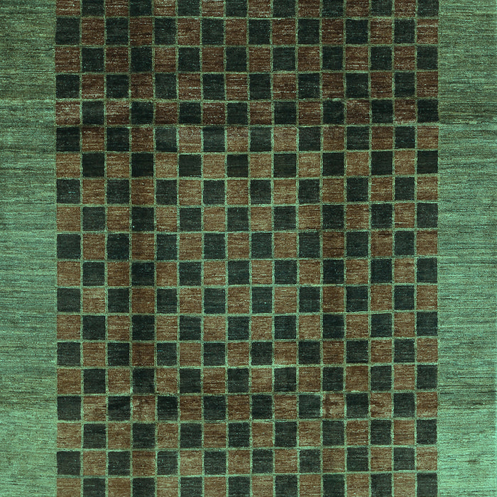 Abstract Turquoise Contemporary Rug, con347turq