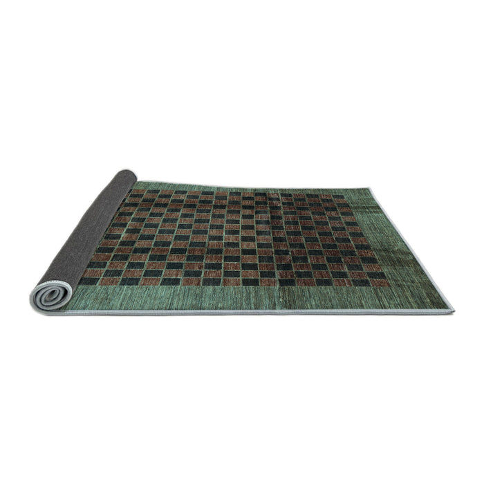 Sideview of Abstract Light Blue Contemporary Rug, con347lblu