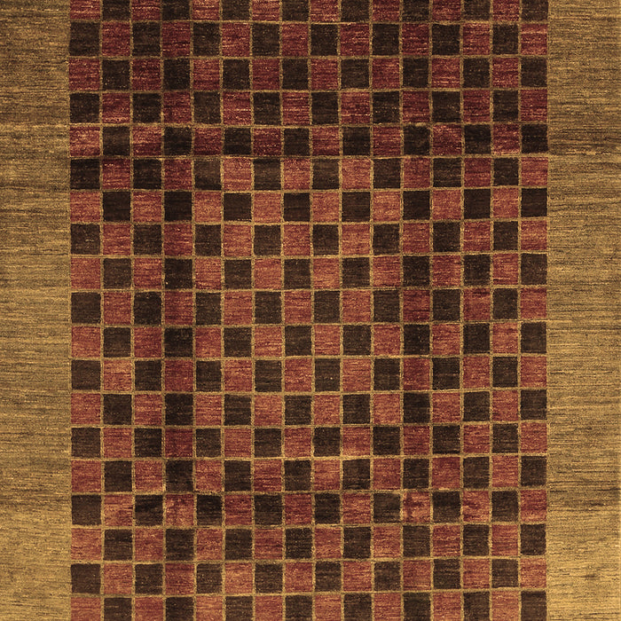 Machine Washable Abstract Brown Contemporary Rug, wshcon347brn