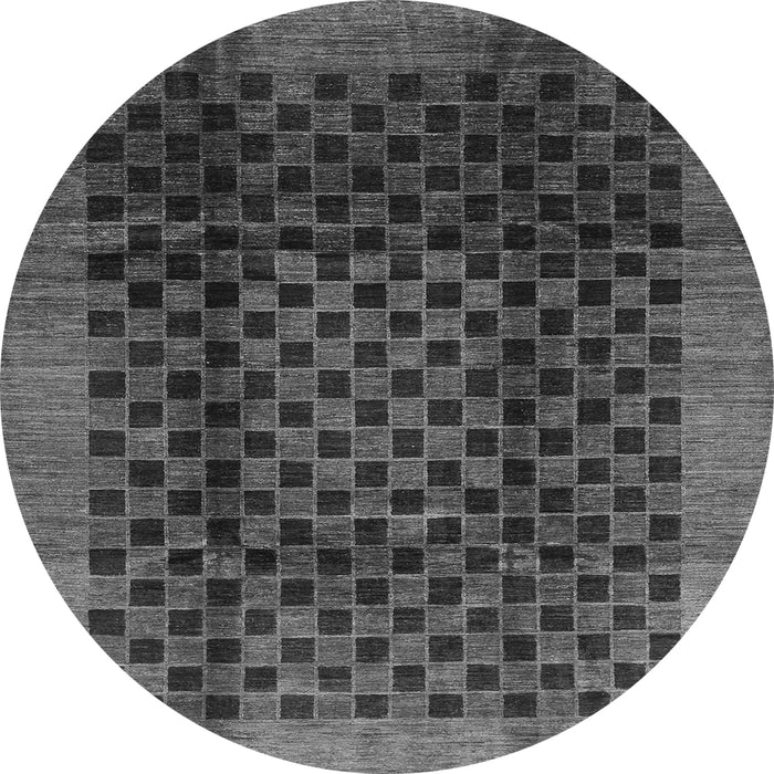 Square Abstract Gray Contemporary Rug, con347gry