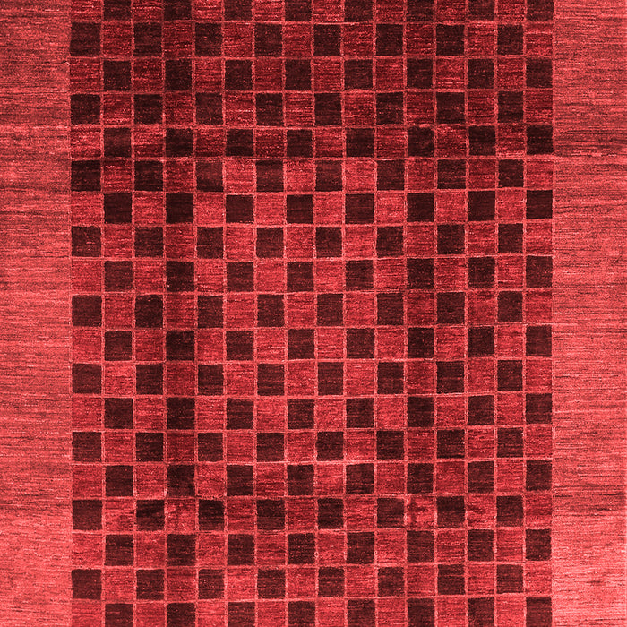 Machine Washable Abstract Red Contemporary Rug, wshcon347red