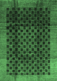 Abstract Emerald Green Contemporary Rug, con347emgrn