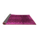 Sideview of Abstract Pink Contemporary Rug, con347pnk