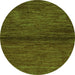 Square Abstract Green Contemporary Rug, con348grn