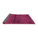 Sideview of Abstract Purple Contemporary Rug, con348pur