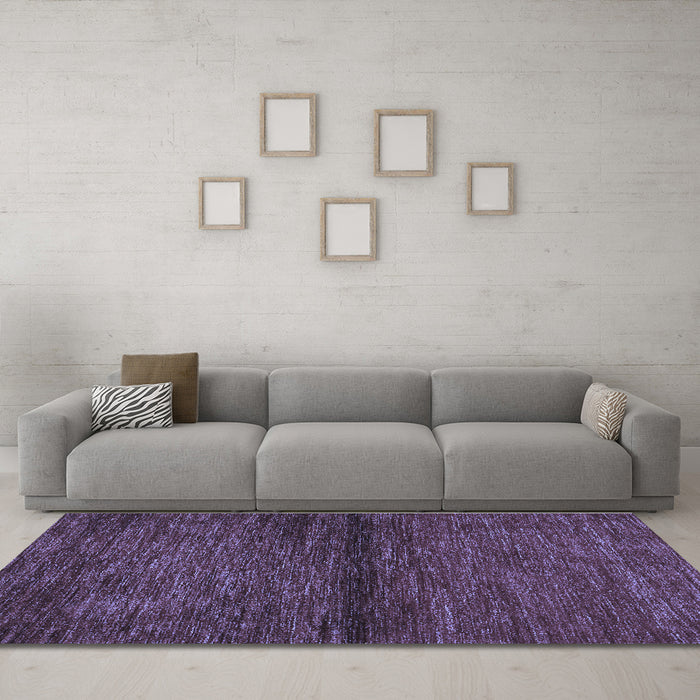 Machine Washable Abstract Blue Contemporary Rug in a Living Room, wshcon348blu