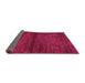 Sideview of Abstract Pink Contemporary Rug, con348pnk