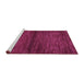 Sideview of Machine Washable Abstract Purple Contemporary Area Rugs, wshcon348pur