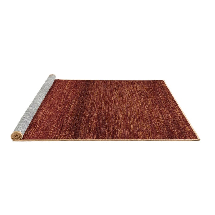 Sideview of Machine Washable Abstract Brown Contemporary Rug, wshcon348brn