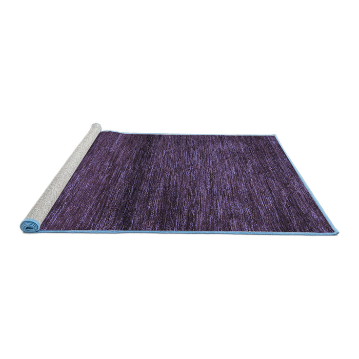 Sideview of Machine Washable Abstract Blue Contemporary Rug, wshcon348blu