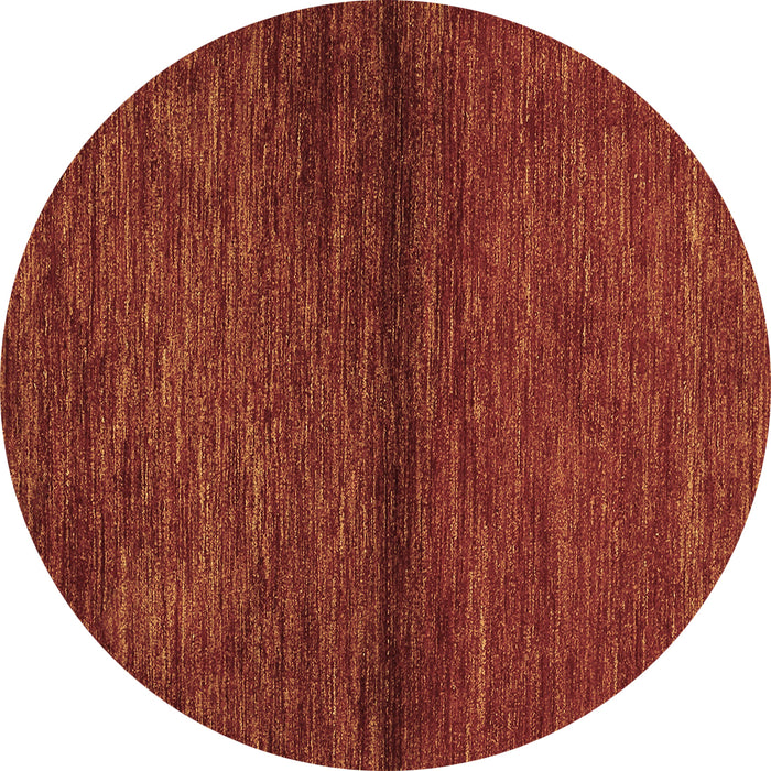 Round Abstract Brown Contemporary Rug, con348brn