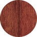 Round Abstract Brown Contemporary Rug, con348brn