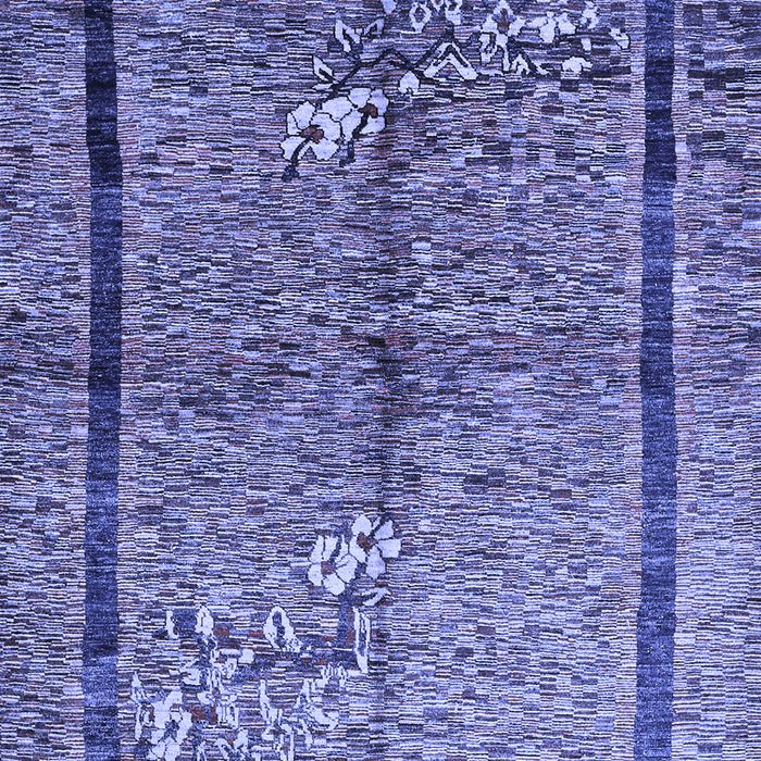 Machine Washable Abstract Blue Contemporary Rug, wshcon349blu