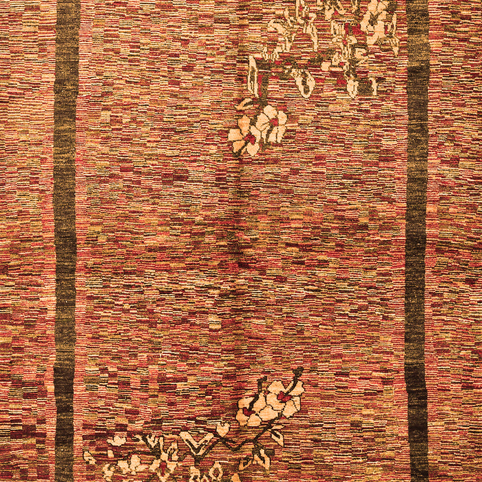 Serging Thickness of Machine Washable Abstract Orange Contemporary Area Rugs, wshcon349org