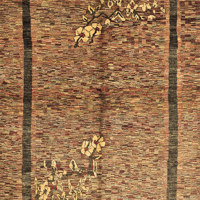 Machine Washable Abstract Brown Contemporary Rug, wshcon349brn